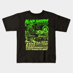 "BLACK SUNSHINE" GREEN LIME Kids T-Shirt